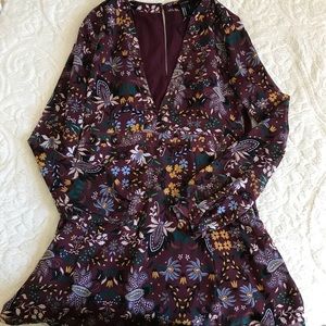Floral, studded dress